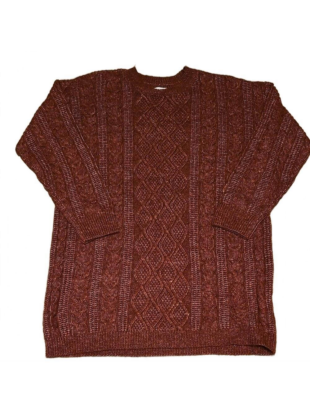 American Eagle Outfitters New Brown Red Dress Cable Knit Design Size Small
